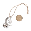 Alloy Moon with Star Pendant Decoration HJEW-JM02415-02-3