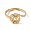 Ion Plating(IP) 201 Stainless Steel Vortex Adjustable Ring for Women X-RJEW-C045-07G-2