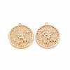 Brass Micro Pave Clear Cubic Zirconia Pendants KK-S364-125-1