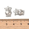 304 Stainless Steel Pendants STAS-L022-338P-02-3