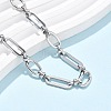 304 Stainless Steel Oval Link Anklets for Women AJEW-U025-01P-3
