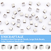 50Pcs 304 Stainless Steel European Beads FIND-UN0061-09-4