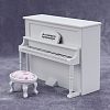 Wood Piano & Chair Miniature Ornaments PW-WG2A996-01-2