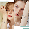 12Pcs 304 Stainless Steel Paperclip Chains Bracelets BJEW-SC0001-40-4