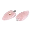 Natural Rose Quartz Pendants G-Q601-47H-2