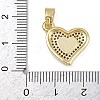 Brass Micro Pave Cubic Zirconia Enamel Pendants KK-Z123-19G-04-3