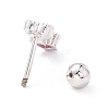 Double Heart Cat Eye Stud Earrings for Women LS-EJEW-A065-08P-2