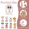 16Pcs 8 Styles Opaque Resin Pendants RESI-TA0002-23-2