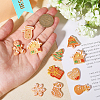 40Pcs 10 Styles Christmas Theme Opaque Resin Imitation Biscuit Decoden Cabochons RESI-CA0001-75-3