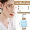 2 Styles 925 Sterling Silver Flat Pad Stud Earring Findings STER-BBC0009-78-2