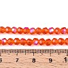 Electroplate Transparent Glass Beads Strands EGLA-A035-T4mm-L05-A-4