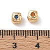 SHEGRACE Brass Cubic Zirconia Beads XGRQ4H151-682G-C-3