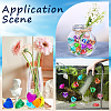 10Pcs 10 Colors Transparent Acrylic Beads TACR-SP0001-16-5