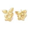 Rack Plating Butterfly Brass Stud Earrings EJEW-B062-36G-1