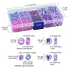 DIY Flat Round & Heart Acrylic & Glass Seed Beads Jewelry Making Findings Kits DIY-FS0006-43D-3
