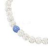 1Pc Polymer Clay Rhinestone Round Beaded Stretch Necklaces NJEW-SP0001-14F-3