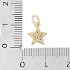 Rack Plating Brass Micro Pave Clear Cubic Zirconia Charms KK-Z060-08G-01-3