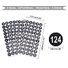 AHADERMAKER 4 Sheets 4 Style Flat Round Round Number Labels Stickers DIY-GA0002-57-2