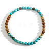 Bohemian Natural Picture Jasper & Synthetic Imperial Jasper Beaded Stretch Bracelets JK6099-1-1