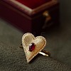 925 Sterling Silver Pave Cubic Zirconia Finger Rings FS-WG8AF73-01-2