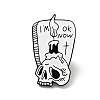 Skull with Candle Halloween Enamel Pin JEWB-G014-E04-1