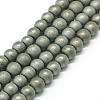 Non-magnetic Synthetic Hematite Beads Strands G-K015-6mm-02F-2
