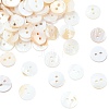 2-Hole Shell Flat Round Buttons X-BUTT-P012-11-1