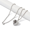 Brass Rhinestone Pendant Necklaces NJEW-G089-16D-P-2