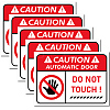 5Pcs Waterproof PVC Warning Sign Stickers DIY-WH0237-033-1