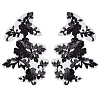 Gorgecraft 1 Pair 3D Flower Polyester Embroidery Sew on Appliques PATC-GF0001-35A-1