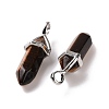 Natural Tiger Eye Pointed Pendants G-K329-43P-3