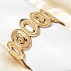 Hammered 304 Stainless Steel Cuff Bangles for Women BJEW-T030-02G-3