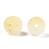 Frosted Baking Painted Crackle Glass Beads with Glitter Powder DGLA-T004-8mm-01I-2