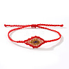 Adjustable Evil Eye Polyester Cord Braided Bracelets for Men Women BI7988-12-1