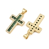 Brass Micro Pave Cubic Zirconia Pendants CU-CBADC6C-11G-06-2