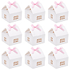 House Shape Paper Jewelry Storage Gift Box CON-WH0088-68-1