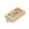 Brass with Clear Cubic Zirconia Pendants KK-Z061-21C-G-2