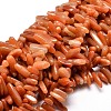 Natural Red Aventurine Chip Beads Strands G-E271-14-1