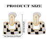 1 Pair Alloy Enamel Dangle Stud Earrings EJEW-LP0001-77B-2