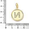 Brass Micro Pave Clear Cubic Zirconia Pendants KK-L253-17G-N-3