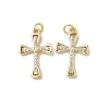 Brass Micro Pave Cubic Zirconia Pendants X1-KK-Q068-49D-G-1