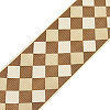Dark Goldenrod Color Grosgrain Gingham Ribbon for Hair Bows X-SRIB-E002-26mm-6-3