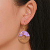 Transparent Resin & Walnut Wood Pendants RESI-CJ0001-75-7