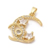 Brass Micro Pave Cubic Zirconia Pendants ZIRC-I069-02G-01-2