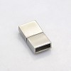 Tarnish Resistant Cuboid 304 Stainless Steel Bayonet Clasps STAS-N042-03-3