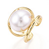 Brass Cuff Rings for Women KK-T074-01G-4