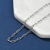 304 Stainless Steel Paperpclip Chains Bracelets for Women BJEW-U043-01P-2