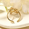 304 Stainless Steel Open Cuff Rings for Women RJEW-R010-05G-3