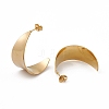 201 Stainless Steel Arch Stud Earrings with 304 Stainless Steel Pins for Women EJEW-B016-13G-2