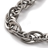 201 Stainless Steel Oval Rope Chain Necklace NJEW-F222-32P-3